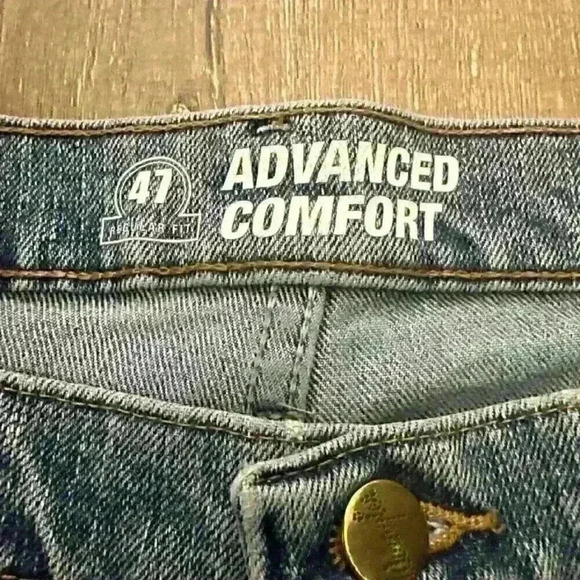 WRANGLER 47MACSB Advanced Comfort Jeans Mens 36x30 Blue Regular Fit - Picture 4 of 11